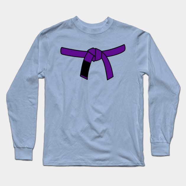 Brazilian Jiu Jitsu (BJJ) Purple Belt Long Sleeve T-Shirt by idlei